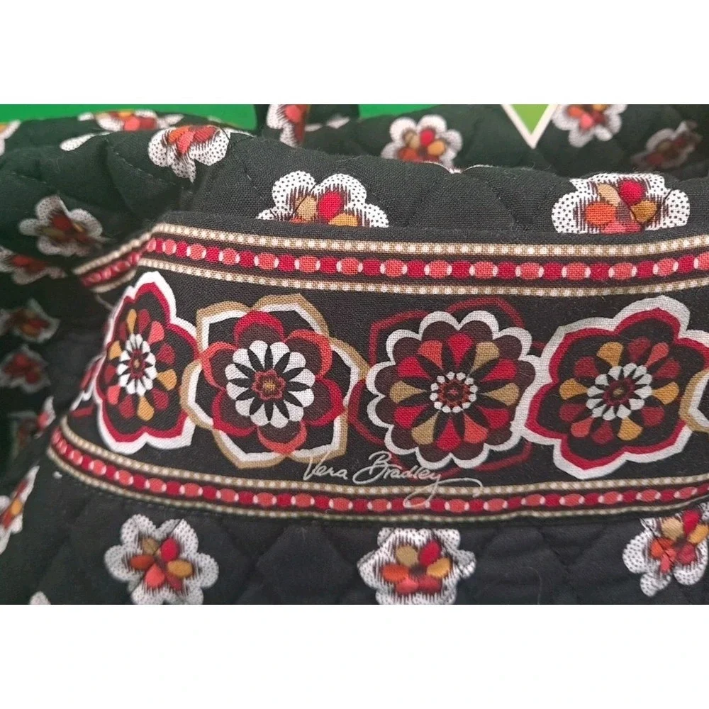 NWT Vera Bradley Vintage Retired Black Pirouette Travel Weekend Diaper Bag Quilt - Picture 3 of 15